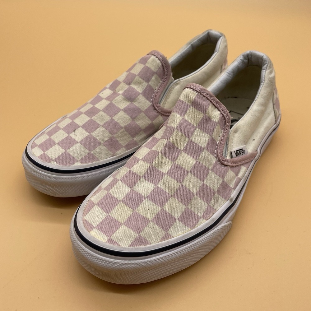VANS Classic Slip-On Checkerboard Womens 5.5 Mens 4 Checkered Skate Shoes‎ Pink